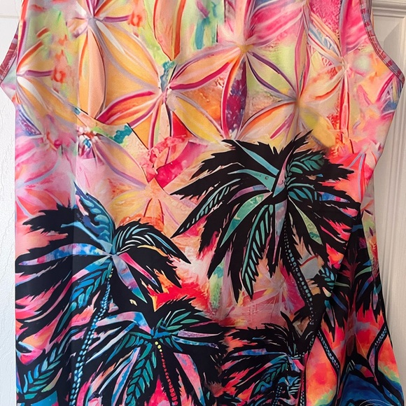 Women's Plus Size Floral Relaxed Fit Summer Fashionable Blouse Tank Top 20W - Picture 7 of 7